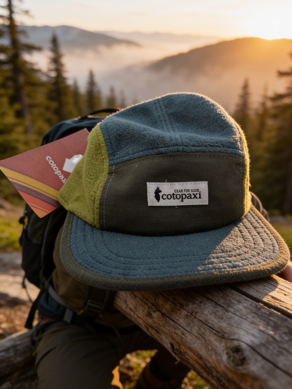 Cotopaxi | Unisex Two-Tone Fleece Cap in Olive & Lime | OS